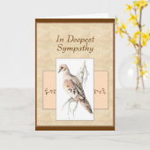In Deepest Sympathy Mourning Dove Turtle Dove Karte (Gelbe Blume)