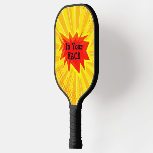In deinem Gesicht strahlend blauer Smack-Talk serv Pickleball Schläger (Links)