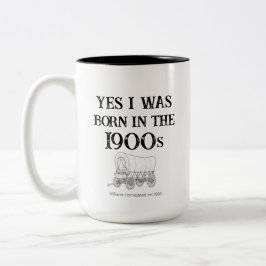 In den 1900er Jahren geborene Tasse, lustiges Gag- Zweifarbige Tasse
