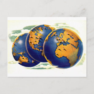 In den 1940er Jahren wandelt sich die Welt drei We Postkarte