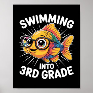 In den 3. Schuljahr Schwimmen Süßer Engel Fisch Zu Poster