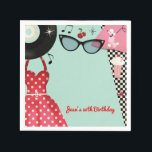 In den 50er Jahren verkleidet man Retro-Vintages P Serviette<br><div class="desc">In den 50er Jahren verkleidet man Retro-Vintages Party Napkins.</div>
