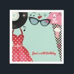 In den 50er Jahren verkleidet man Retro-Vintages P Serviette<br><div class="desc">In den 50er Jahren verkleidet man Retro-Vintages Party Napkins.</div>