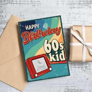 In den 60ern geboren Vintage-Jahrzehnte Geburtstag Karte