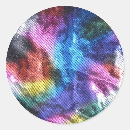 In den 70er Jahren stecken Glitzern Runder Aufkleber (Vorderseite)