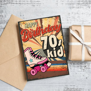 In den 70ern geboren Vintage-Jahrzehnte Geburtstag Karte