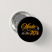 In den 70ern Retro Vintage hergestellt Button (Vorne & Hinten)
