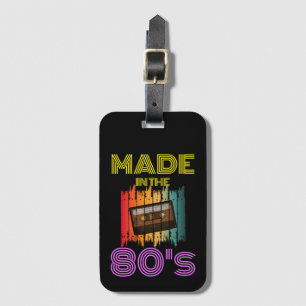 IN DEN 80ER JAHREN HERGESTELLTE VINTAGE-KASSETTENB GEPÄCKANHÄNGER