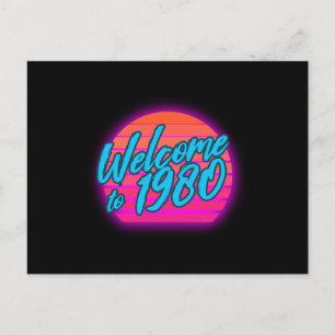 In den 80ern geboren 1980 Retro 80er Liebhaber 80e Postkarte