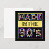 IN DEN 90ER JAHREN GESCHAFFENE TYPOGRAFISCHE FASHI EINLADUNG (Vorne/Hinten)