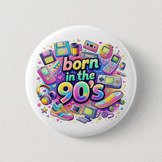 In den 90ern geboren button (Vorderseite)