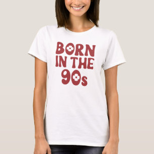 In den 90ern Geboren Rotes Retro T-Shirt