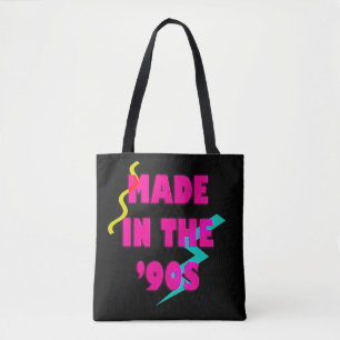 In den 90ern Retro-Neon-Personalisierter Geburtsta Tasche