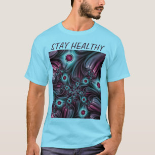 In den Abstrakten Text des Fraktals in die Tiefe T-Shirt