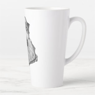 In den Akten gefangen Milchtasse