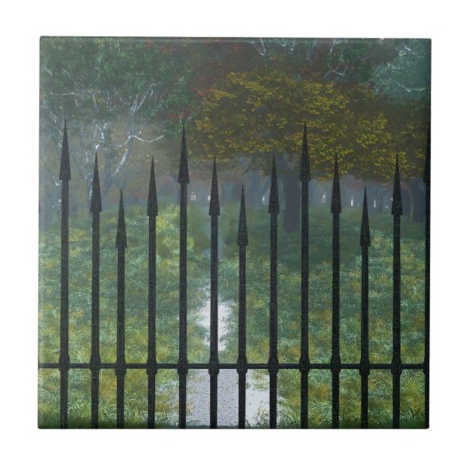 In den alten Wald dekorative Tile Fliese (Vorderseite)
