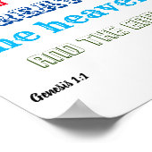 In den Anfang Gott erschaffen Poster (Ecke)