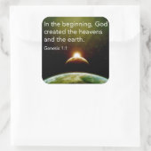 In den Anfangsklebern Quadratischer Aufkleber (Tasche)