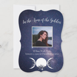 In den Armen der Göttin Heiden Beerdigungskarte Einladung