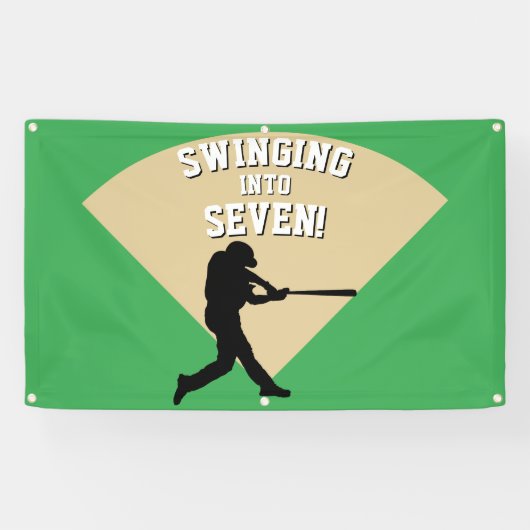 In den Baseball-Geburtstag schwingen Banner (Horizontal)