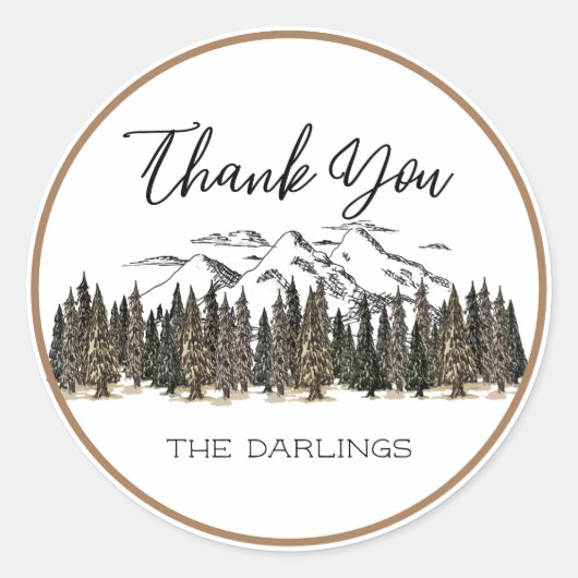 In den Bergen bevorzugen Sticker (Vorderseite)