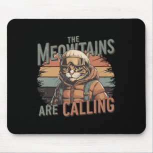In den Bergen heißt es Cat Snowboard Ski Men Wo Mousepad