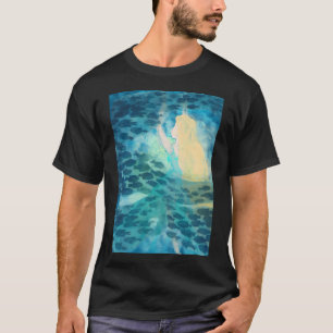 In den blauen - Ätherisches Unterwassermädchen und T-Shirt