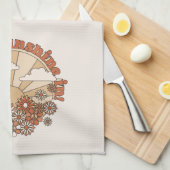 In den Blume Groovy Daisy Hippie den Sonnenschein Geschirrtuch (Viertel Falte)