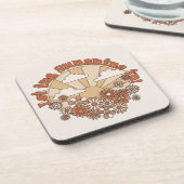 In den Blume Groovy Daisy Hippie den Sonnenschein Getränkeuntersetzer (Linke Seite)