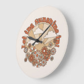 In den Blume Groovy Daisy Hippie den Sonnenschein Große Wanduhr (Winkel)