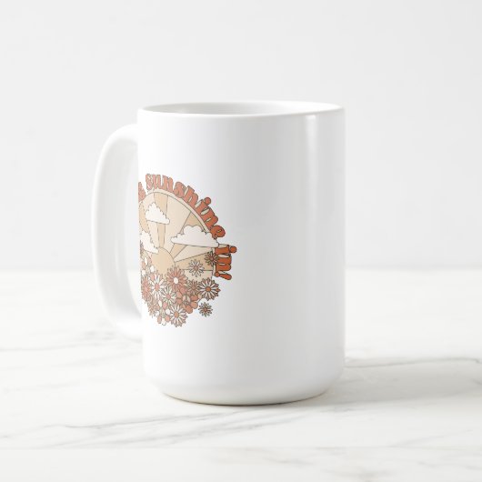 In den Blume Groovy Daisy Hippie den Sonnenschein  Kaffeetasse (Vorderseite Links)