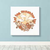 In den Blume Groovy Daisy Hippie den Sonnenschein  Leinwanddruck (Insitu (Holzboden))