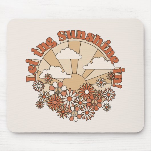 In den Blume Groovy Daisy Hippie den Sonnenschein  Mousepad (Vorne)