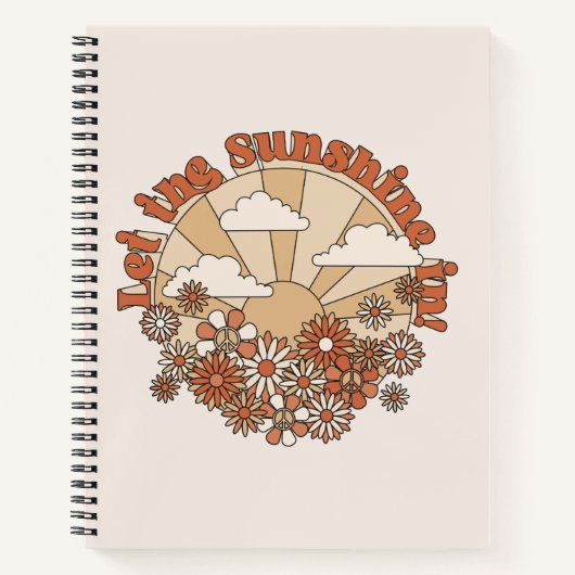 In den Blume Groovy Daisy Hippie den Sonnenschein Notizblock (Vorderseite)