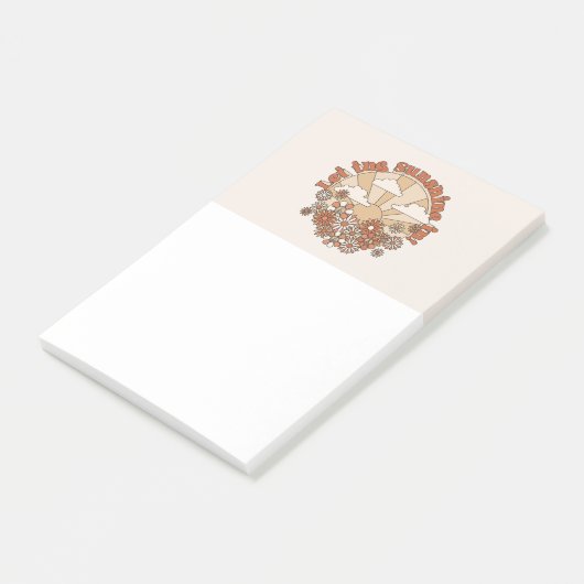 In den Blume Groovy Daisy Hippie den Sonnenschein Post-it Klebezettel (angewinkelt)