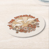 In den Blume Groovy Daisy Hippie den Sonnenschein Runder Pappuntersetzer (Angewinkelt)