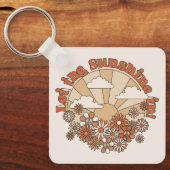 In den Blume Groovy Daisy Hippie den Sonnenschein Schlüsselanhänger (Vorderseite)