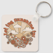 In den Blume Groovy Daisy Hippie den Sonnenschein Schlüsselanhänger (Rückseite)