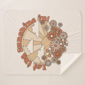 In den Blume Groovy Daisy Hippie den Sonnenschein  Sherpadecke (Vorderseite (Horizontal))