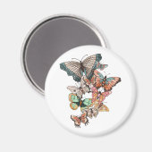 In den Frühling flattern Magnet (Vorderseite/Rückseite)