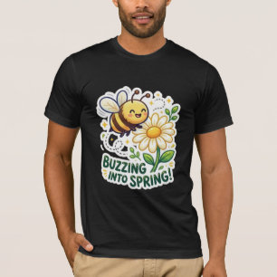 In den Frühling summen - Süßes Bienen-Grafik-T-Shi T-Shirt