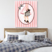 In den Fünfzigern einkaufen Leinwanddruck (Insitu (Schlafzimmer))