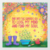 In den Garten "Inspirivity" Fensterheber Fensteraufkleber (Blatt)