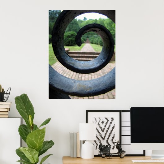 In den Garten Poster (Heimbüro)