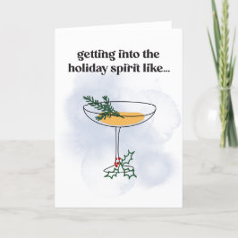 In den Geist Whiskey Cocktail Minimalistisch Feiertagskarte