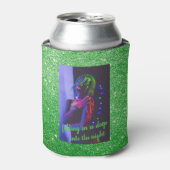 In den Glitzer der nächtlichen grünen Imitate Dosenkühler (Kanne Vorderseite)