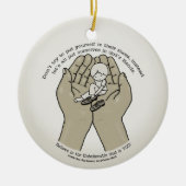 In den Händen des Gottes Keramikornament (Vorne)