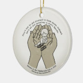 In den Händen des Gottes Keramikornament (Links)