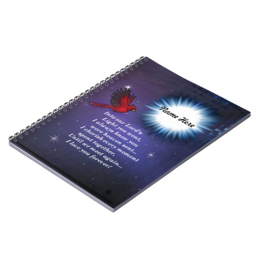 In den hellen Kardinal Notizblock (Linke Seite)