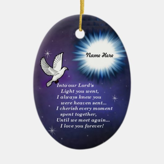 In den hellen Vogel Keramikornament (Vorne)